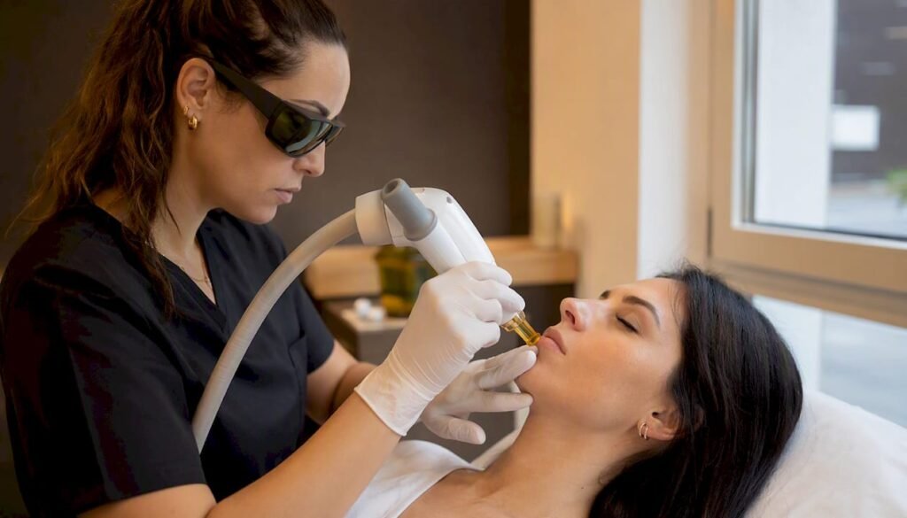Épilation définitive de la lèvre supérieure chez la femme grâce au laser