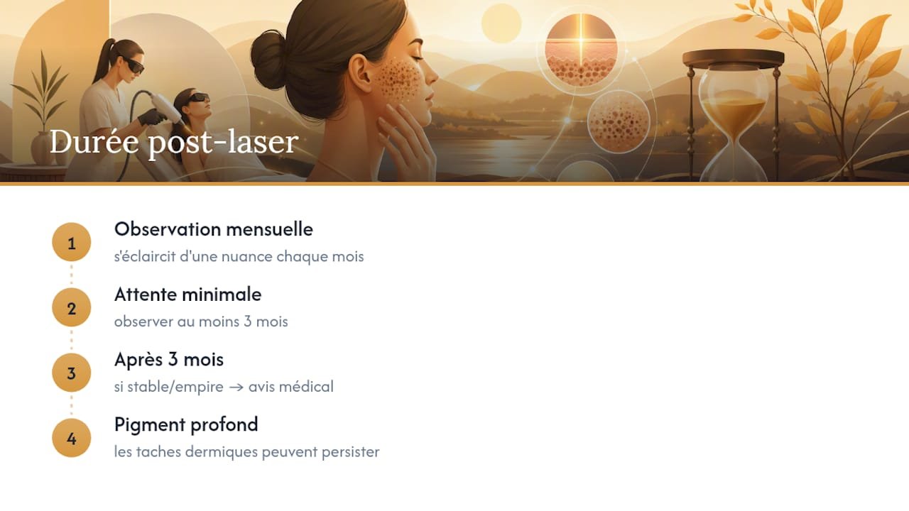 Évolution des taches suite au traitement laser