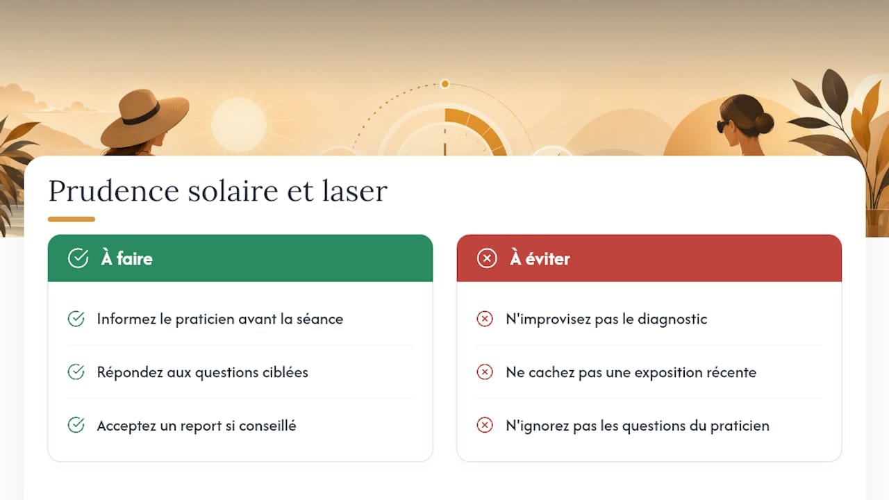 Ce que la prudence solaire révèle vraiment sur l'épilation laser — overview diagram