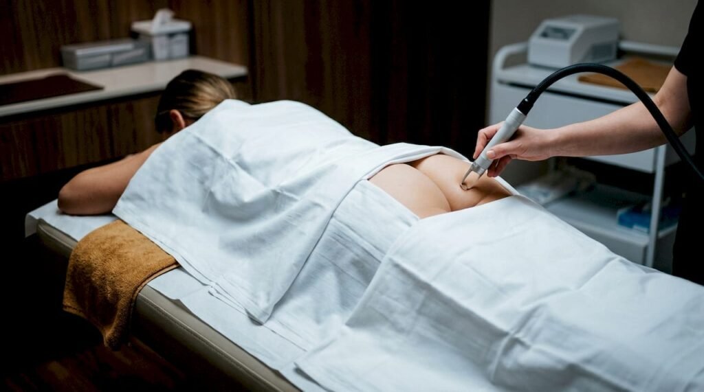 Traitement laser médical du pli fessier