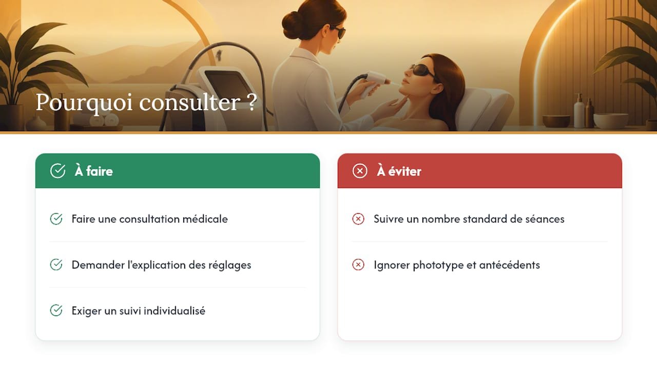 Pourquoi la consultation médicale reste la seule vraie référence — overview diagram