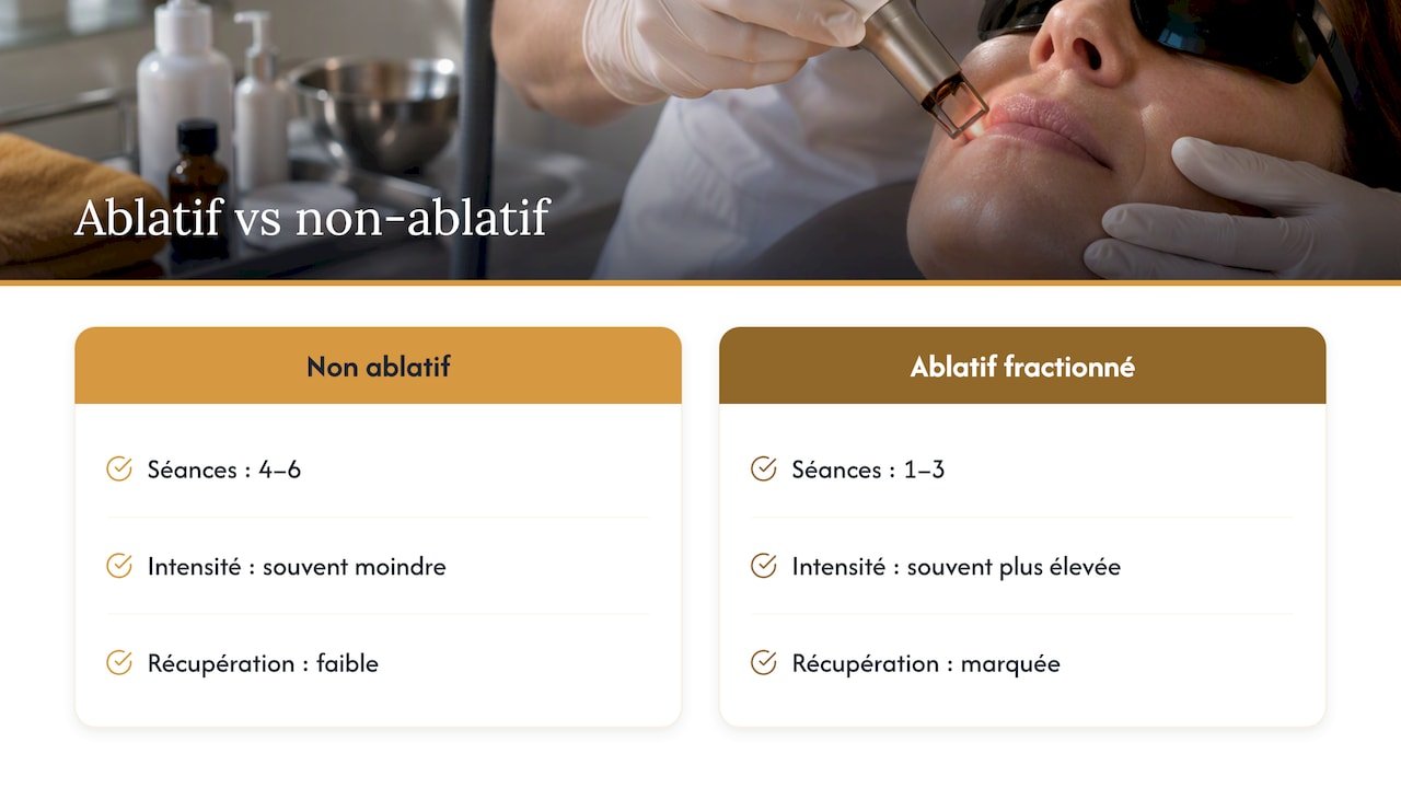 Comparaison entre séances laser et période de récupération