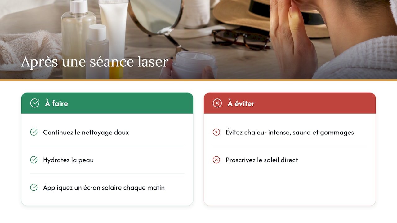 Comment suivre sa peau après un traitement laser pour rosacée ? — overview diagram